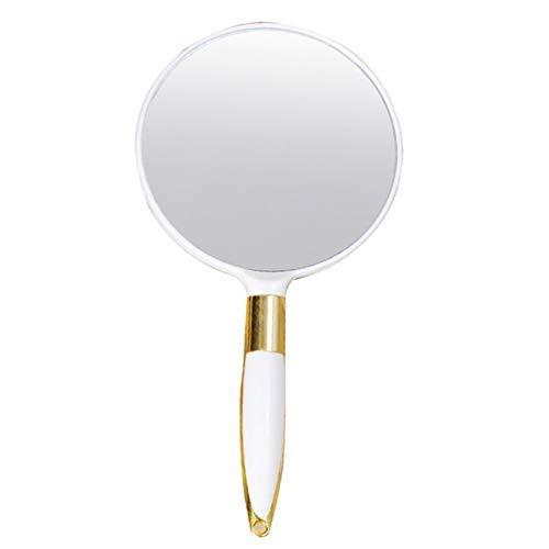Frcolor ハンドミラー 手鏡 北欧風 好評 化粧鏡 片面鏡 メイクミラー 自宅用 等倍 おしゃれ 携帯 ホワイト 化粧道具