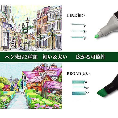 Lady Daisy イラストマーカー 168色セット イラストや塗り絵 アート 創作向け 専用ケース付き イラスト用マーカー Vest Doctum Edu Br