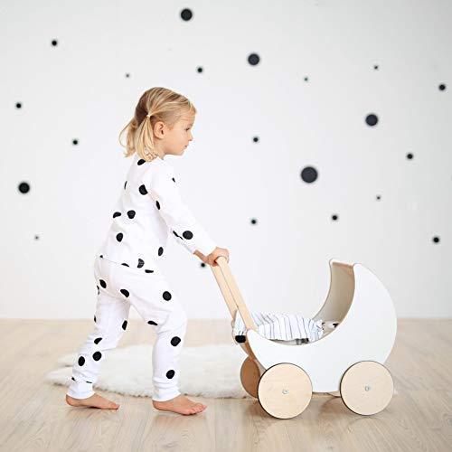 ooh noo(オーノー) 手押し車 トイプラム 木のおもちゃ インテリア ハンドメイド Toy Pram White 予めご了承ください