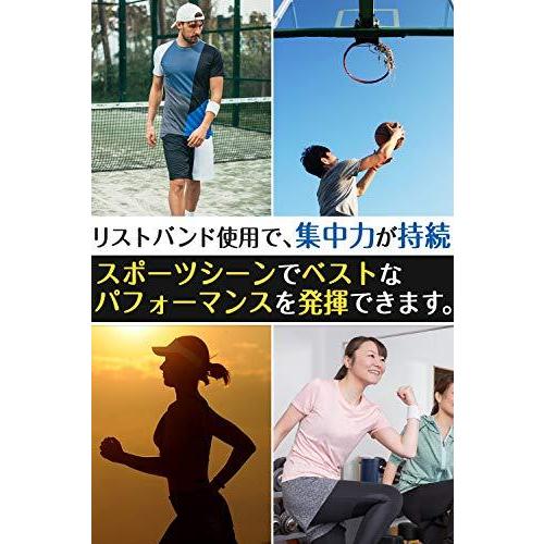 [conflict] リストバンド スポーツ メンズ 6個セット 野球 テニス バスケ (ブラック - 6枚)｜tomato2021｜04