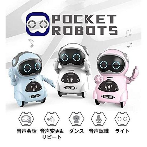 ポケットロボット Pocket Robot ミニサイズ コミュニケーション ダンス 歌 スマートロボット (ピンク)｜tomato2021｜04