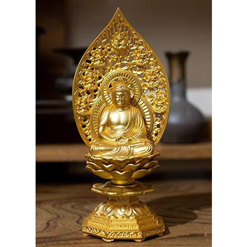 セレクトショップ 仏像 釈迦如来座像 18cm (金メッキ/24金) 仏師：牧田