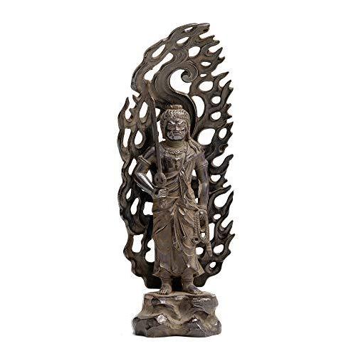 仏像 不動明王 15.5cm （古美茶） 仏師：牧田秀雲 原型＿（酉年生まれ）十二支守り本尊 干支 高岡銅器(KCふどうみょうおう)