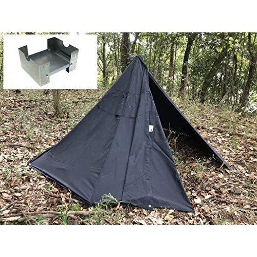 ポーランド軍 ポンチョテント一式 サイズ１ ブラック （160-170）軍倉庫放出品