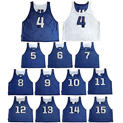ATHLETIC MART ビブス(リバーシブル)4〜15番 裏表/前後ろ番号付 12枚セット[収納メッシュバッグ付][全4カラー ビブス]男女フリー