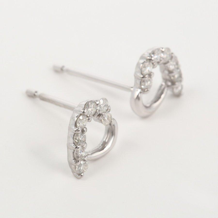 TSUTSUMI K10 ダイヤフープピアス ダイヤモンド K10 ホワイトゴールド