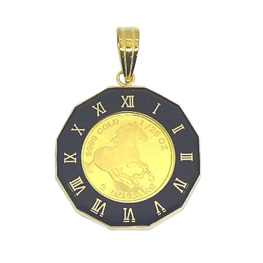 tomatosarada（トマトサラダ） ツバル/ホースコイン金貨 K24（純金 K24） 1/25オンス ホースコイン K18枠付きペンダントトップ  : 金のトマトサラダ - 通販 - Yahoo!ショッピング