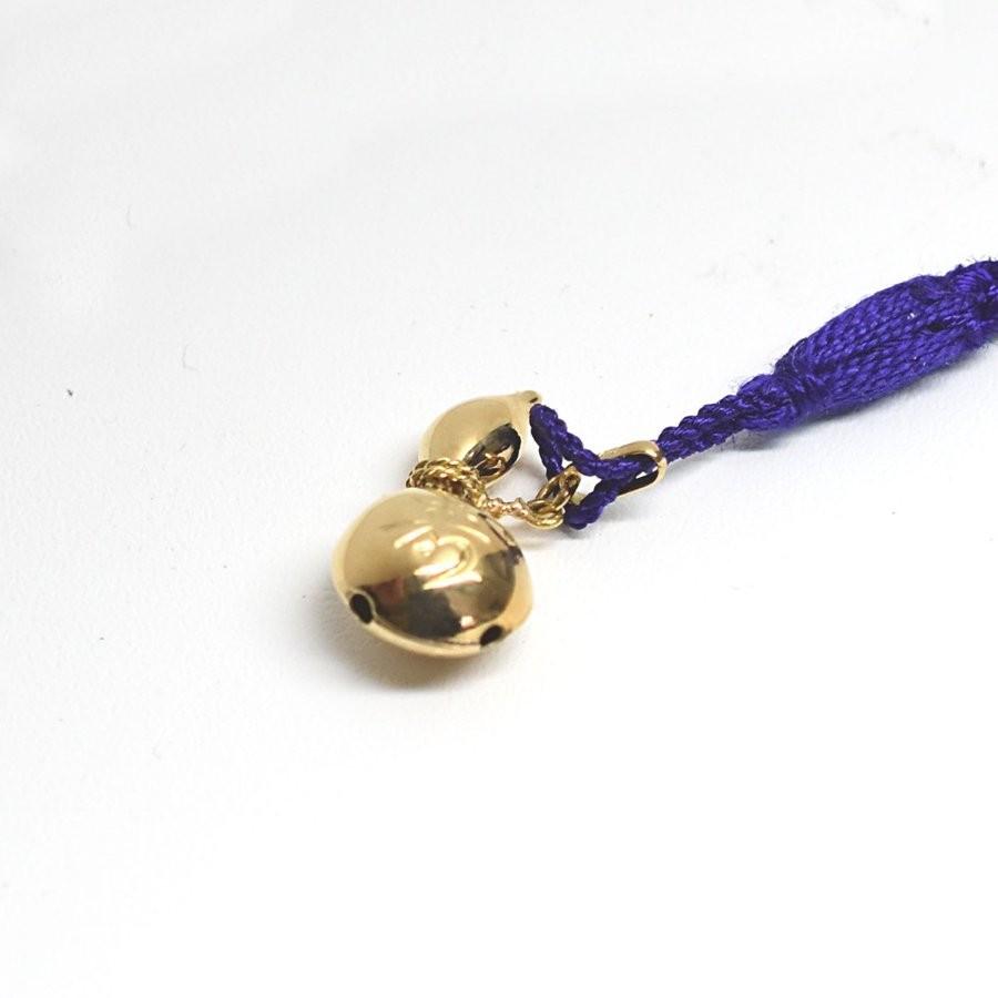 K18根付け（桐ケース付き）　へちま　鈴　Ｋ18　17ｍｍ×8ｍｍ　約0.84ｇ 84ｇ