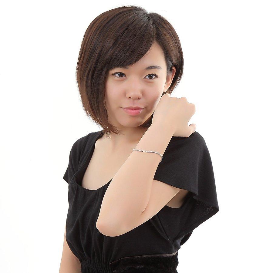 新入荷 ブレスレット　K18WG　ダイヤ2.00ｃｔ　18ｃｍ　約4.8ｇ　テニスブレスレット（カード鑑別書付き） 【KUE1547981913】(56212円)