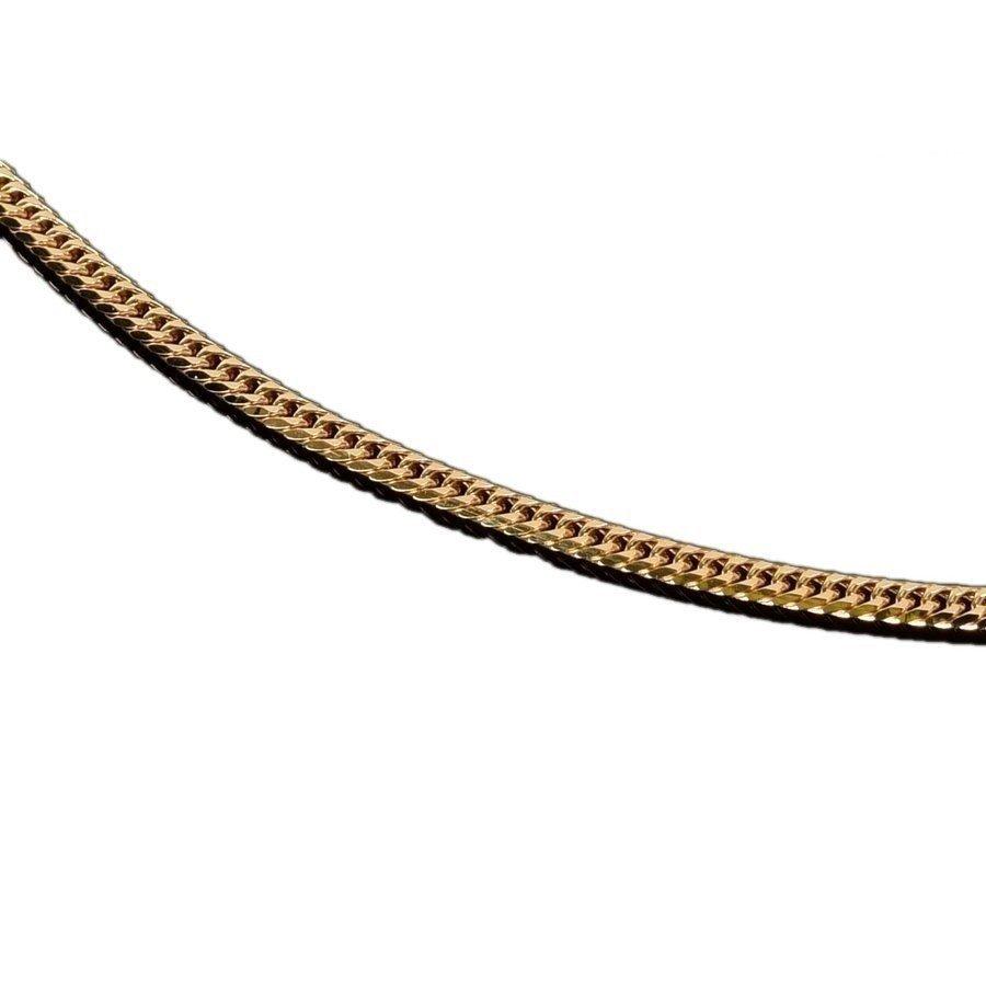 喜平　ネックレス　K18　 18金　六面ダブル（約10g-45cm）中留（中折れ） 3mm　　6面 ダブル　 （造幣局検定マーク刻印入）　喜平ネックレス