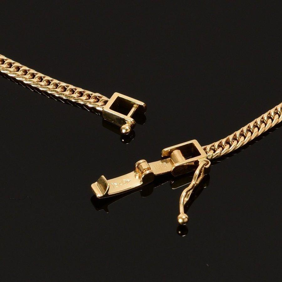 ★レア物 新品未開封 喜平　ネックレス　K18　 18金　六面ダブル（約10g-45cm）中留（中折れ） 3mm　　6面 ダブル　 （造幣局検定マーク刻印入）　喜平ネックレス 【JSB1688151022】(61302円)