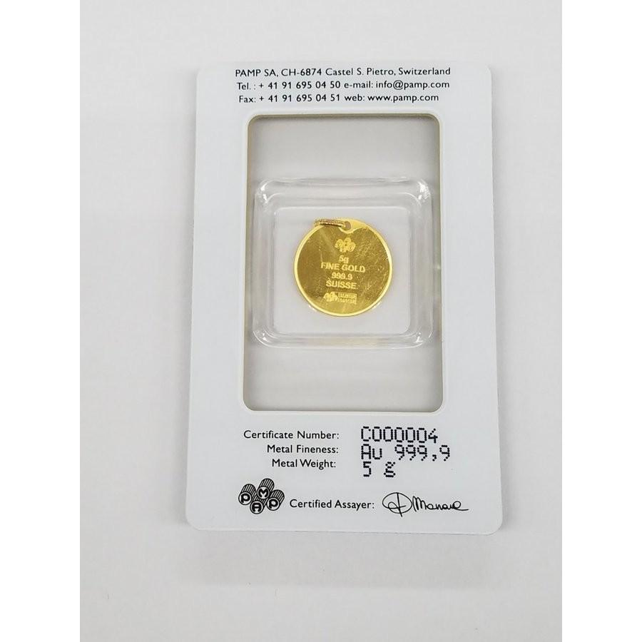 匿名！送料無料！ PAMP 純金　K24　5ｇ　リスデザイン　バチカン一体型（バチカンも純金です） 【IQY6761194383】(24552円)