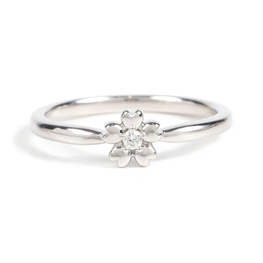 tomatosarada（トマトサラダ） K18 18金 0.02ct ダイヤモンドリング 