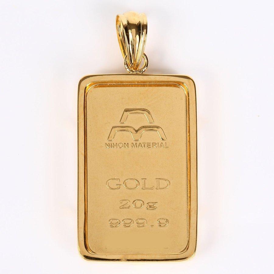 24金 純金 [日本マテリアル 純金 インゴット 20g] ゴールドバー+専用