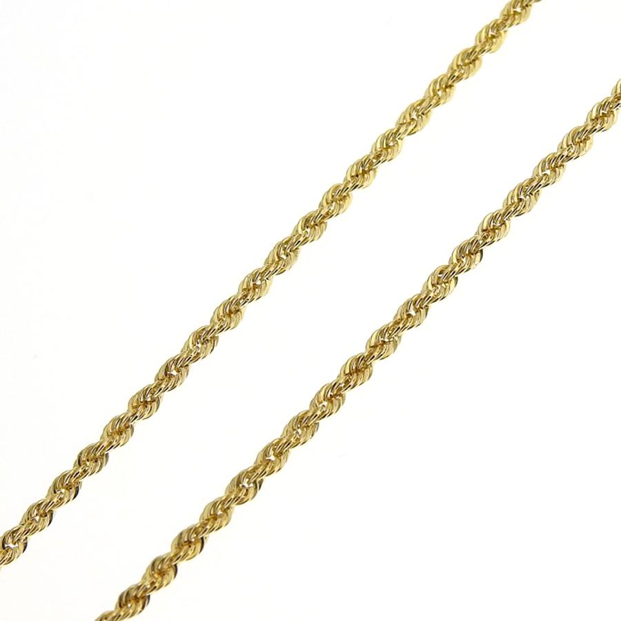 パイプロープチェーン ネックレス K18 18金 イエローゴールド 60cm 2mm アクセサリー (HR035-60)の画像