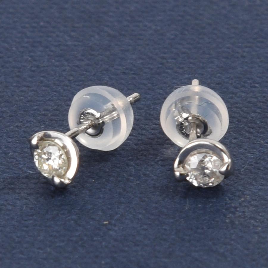 Pt900 プラチナ900 ダイヤモンド0.275ct一粒ピアス新品