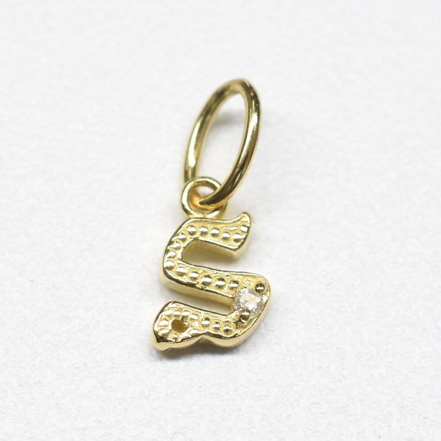 新品未使用　K18WG ダイヤモンド　ペンダント　イニシャルS tomatosarada K18 18金 ダイヤ付きイニシャルペンダントヘッド