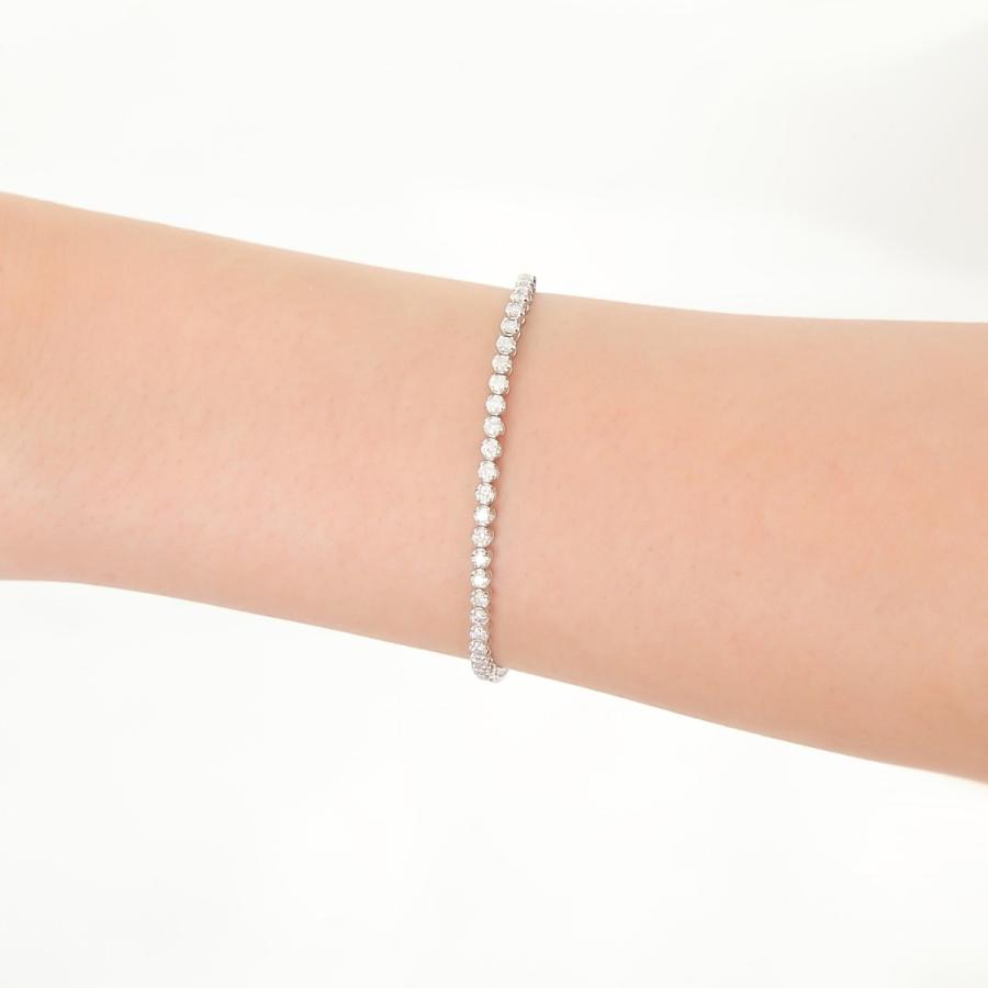 限定素材を使用 ブレスレット　K18WG　ダイヤ2.00ｃｔ　18ｃｍ　約4.8ｇ　テニスブレスレット（カード鑑別書付き） 【BCD1480673589】(53768円)