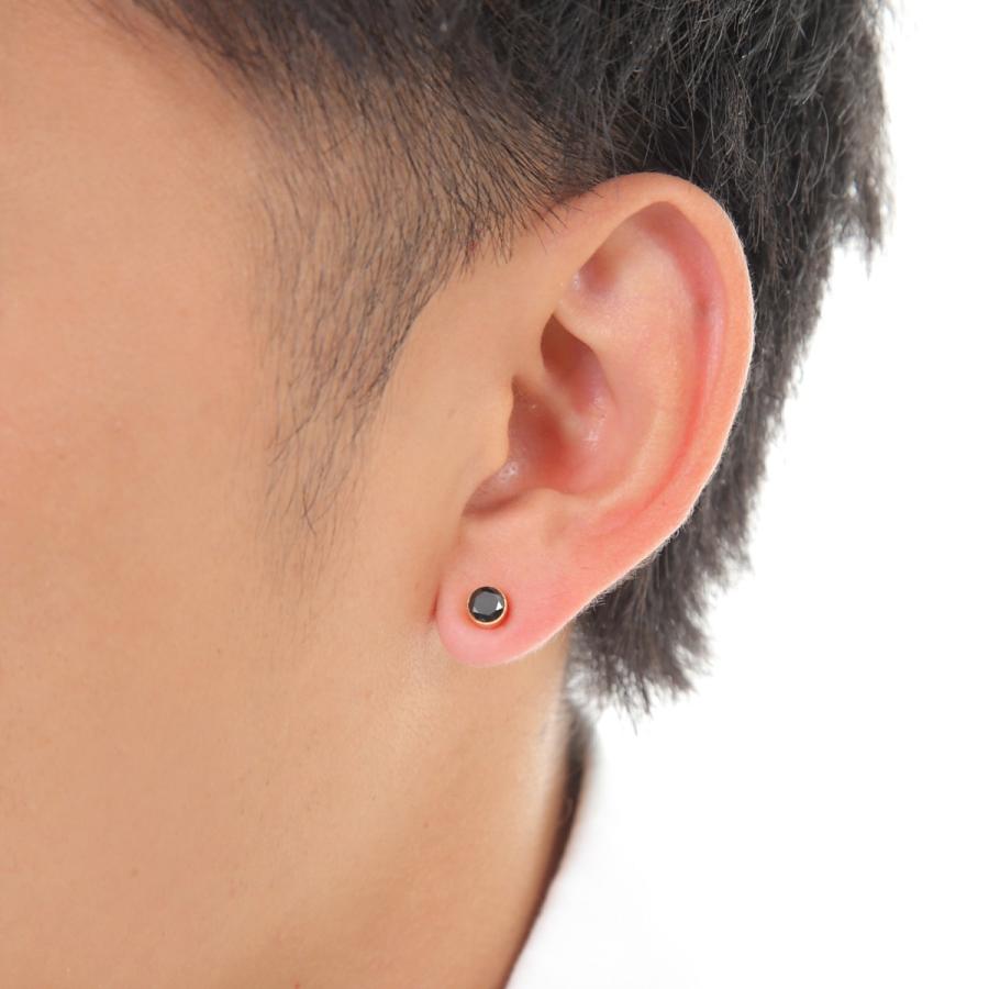 tomatosarada K18 伏せ込 片耳 メンズピアス 5mm