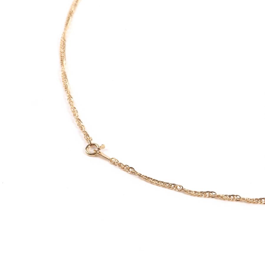 18金 ネックレス チェーン 50cm 18k k18 中空 スクリューチェーン 幅2.0mm 18金ネックレス メンズ レディース プレゼントの画像