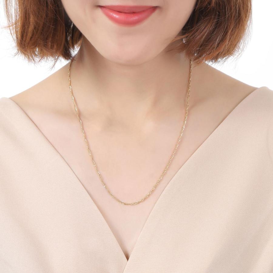 18金 ネックレス チェーン 50cm 18k k18 中空 スクリューチェーン 幅2.0mm 18金ネックレス メンズ レディース プレゼントの画像