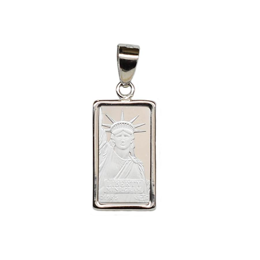 リバティコイン　Pt999.5(純プラチナ)　1ｇ　リバティコイン インゴット　自由の女神　金貨　Pt900枠付きペンダントトップ 