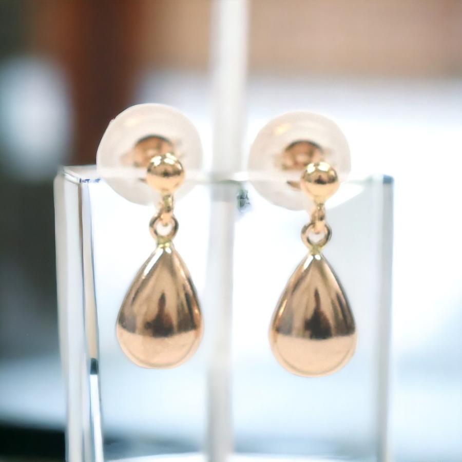 tomatosarada K18PG 18金 ピンクゴールド おしゃれな雫デザイン