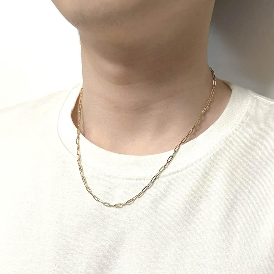 【とまとページ】スライドチェーン K18 スライドピン プレス カットアズキ ネックレスチェーン 1.1mm