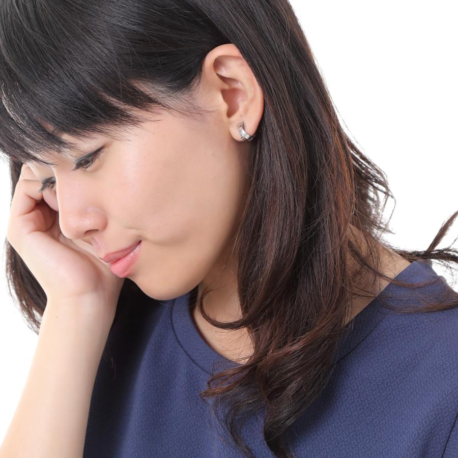 K14WG バツ・クロスデザイン クリップ式イヤリング【シリコンカバー  