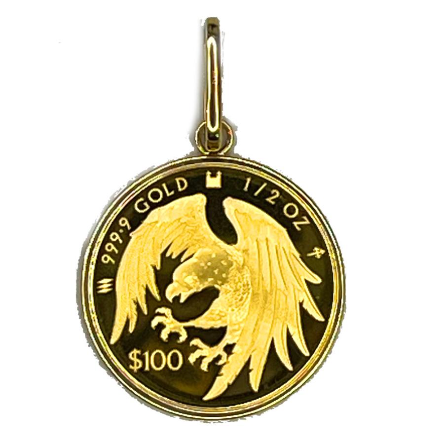 tomatosarada K24 純金 イーグル金貨 K24(純金) 1/2oz K18枠付き