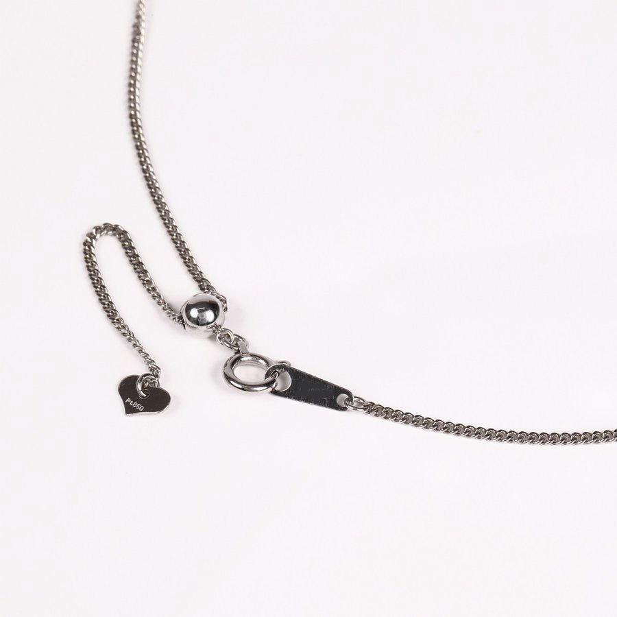 喜平 プラチナ ネックレスプラチナ 喜平ネックレス Pt850 2面喜平 ネックレス 45cm スライド式 チェーン幅1.2mm 約3.5gUPの画像
