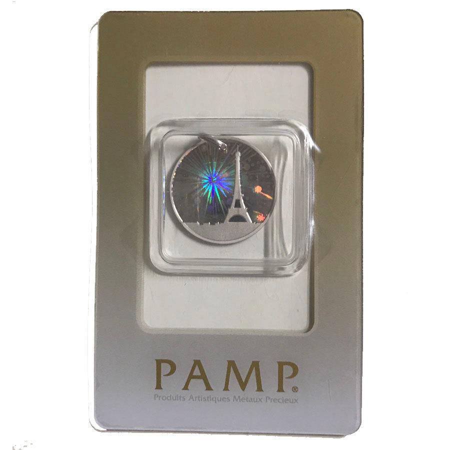純プラチナ PAMP社製 エッフェル塔コイン 1／5オンス ペンダント  