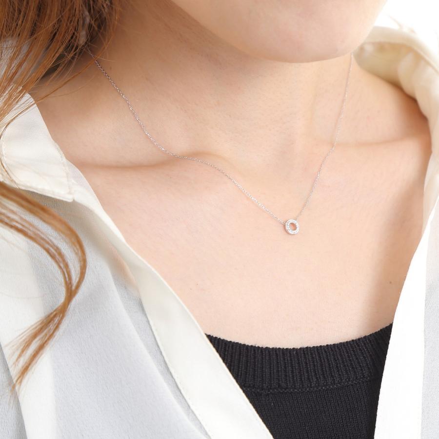 tomatosarada K18 18金 0.04ct ダイヤモンドネックレス サークル