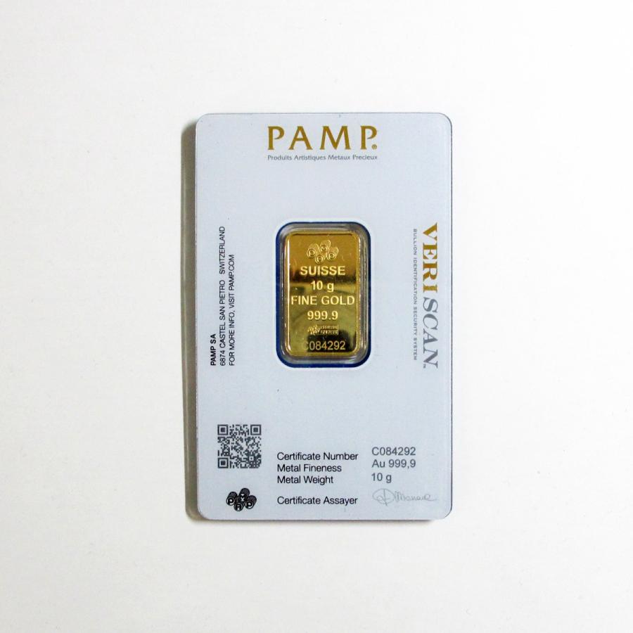 24金 純金 インゴット INGOT [PAMP 純金 10g] ゴールドバー（金の国際