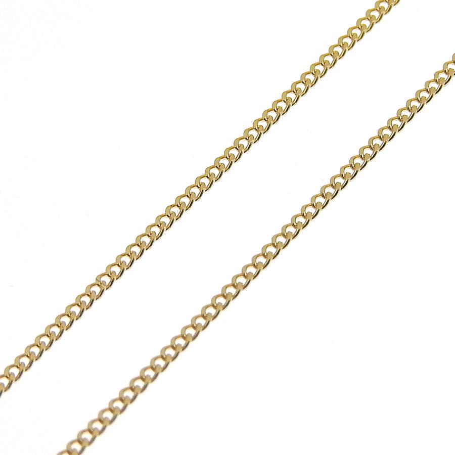 喜平チェーンネックレス K18 18金 2面カット 0.24φ 幅0.8mm 長さ45cm 約1.3g キヘイ チェーン アジャスター付 （造幣局検定マーク刻印入）の画像