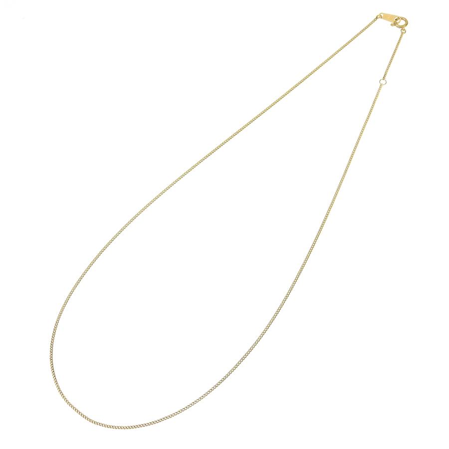 喜平チェーンネックレス K18 18金 2面カット 0.29φ 幅0.96mm 長さ40cm 約1.6g キヘイチェーン アジャスター付 （造幣局検定マーク刻印入）の画像