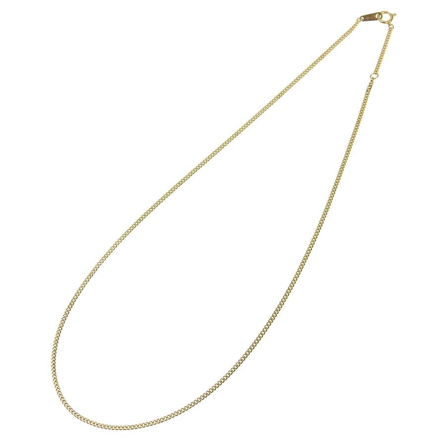 喜平チェーンネックレス K18 18金 2面カット 0.40φ 幅1.34mm 長さ40cm 約3.1g キヘイチェーン アジャスター付 （造幣局検定マーク刻印入）の画像