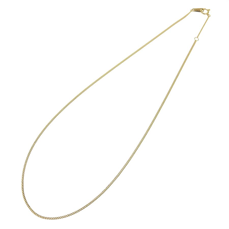喜平チェーンネックレス K18 18金 2面カット 0.45φ 幅1.53mm 長さ40cm 約3.8g キヘイチェーン アジャスター付 （造幣局検定マーク刻印入）の画像