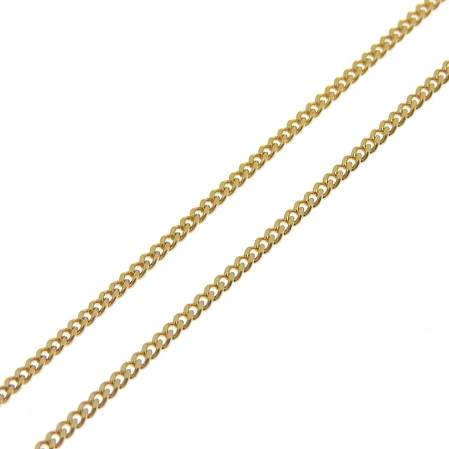 喜平チェーンネックレス K18 18金 2面カット 0.45φ 幅1.53mm 長さ40cm 約3.8g キヘイチェーン アジャスター付 （造幣局検定マーク刻印入）の画像