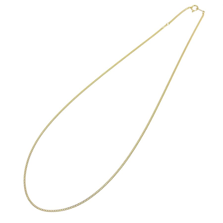 喜平チェーンネックレス K18 18金 2面カット 0.45φ 幅1.53mm 長さ45cm 約4.3g キヘイチェーン アジャスター付 （造幣局検定マーク刻印入）の画像