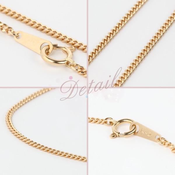 喜平 ネックレス  K18 喜平 ネックレス K18 18金 2面(5g-50cm)引輪 6mmLプレート  二面 キヘイ（造幣局検定マーク刻印入）喜平ネックレスの画像