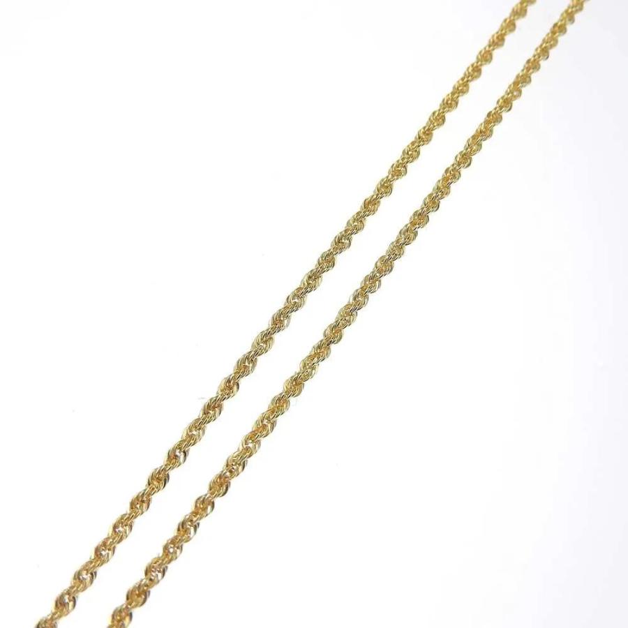 K18 18金 パイプロープチェーン ネックレス 50cm 2mm アクセサリー (HR035-50)の画像