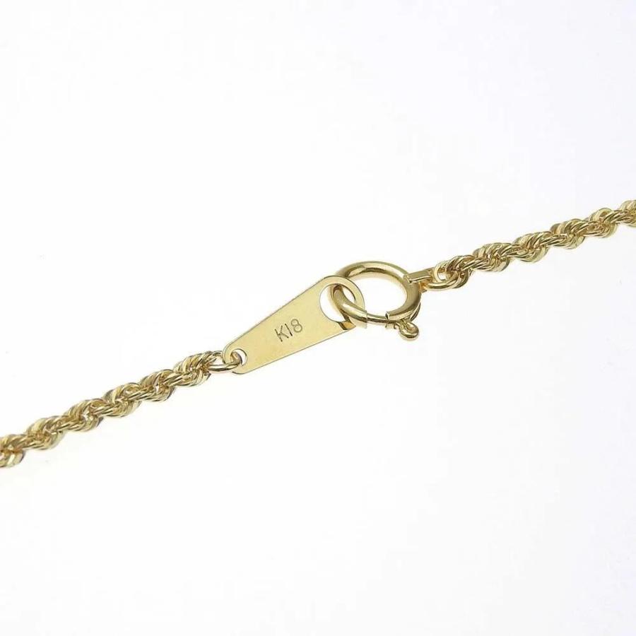 K18 18金 パイプロープチェーン ネックレス 50cm 2mm アクセサリー (HR035-50)の画像