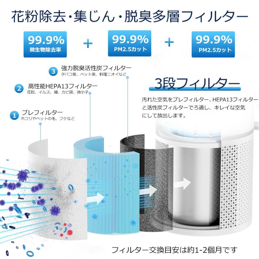 空気清浄機 花粉対策 小型 卓上 空気清浄 USB充電式 ウイルス対策 小型 軽量 省エネ ３段階切替 アロマ ウイルス除去 静音 除菌 脱臭｜tomatostars｜04