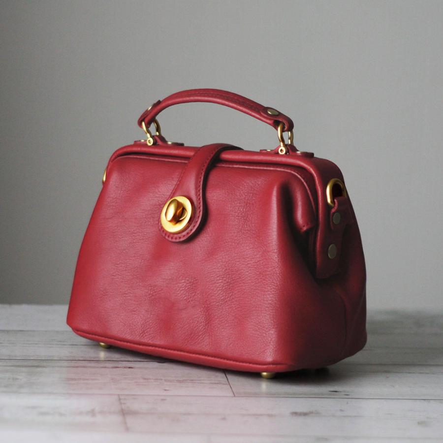 ミニドクターバッグ ハンドバッグ ダレスバッグ 本革 リアルレザー 口