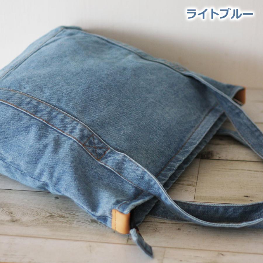 外ポケット付き]トートバッグ マザーズバッグ くったりデニムトート