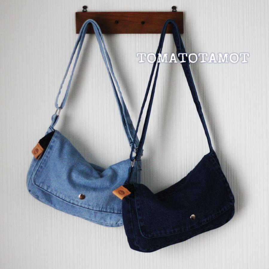 ショルダーバッグ デニムフラップショルダーバッグ ポシェット 小さい