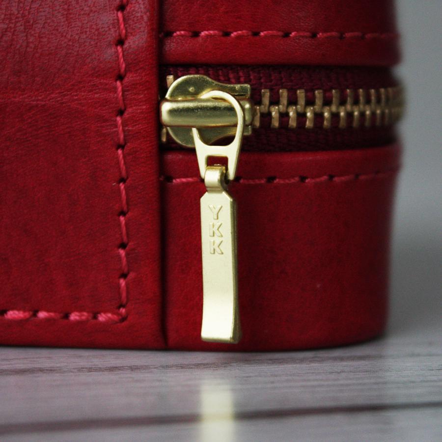 □本革 アクセサリーケース スクエア ジュエリーボックス 携帯用 持