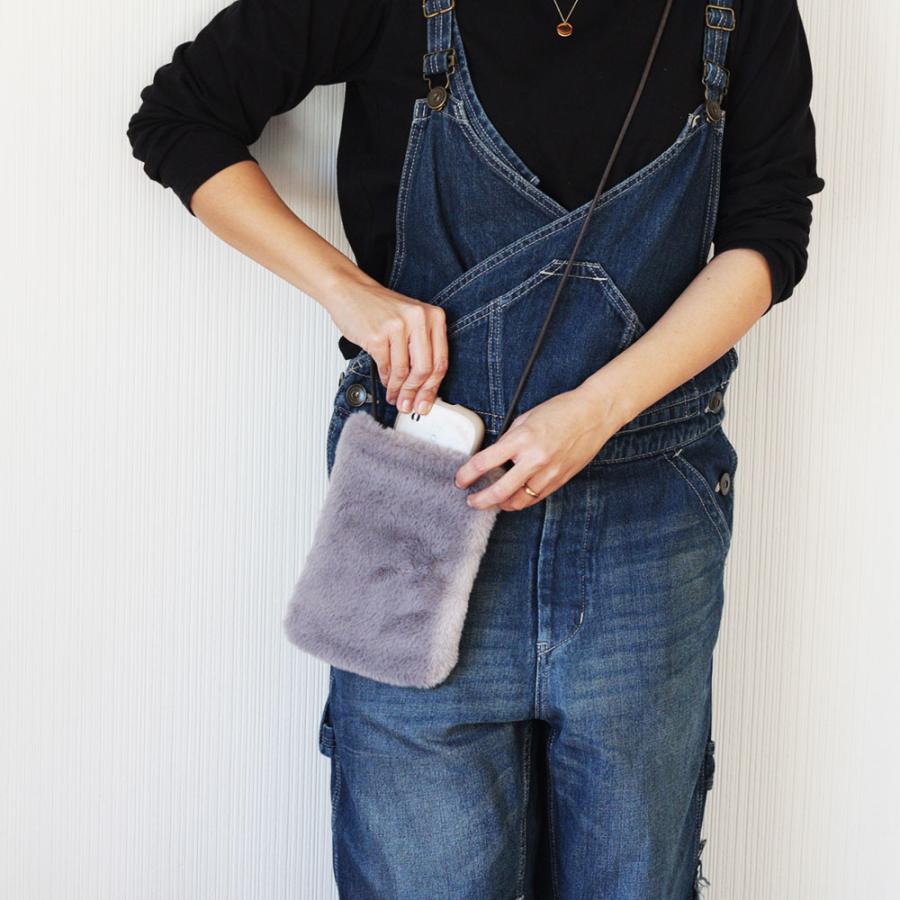 リアルファーマフ　ポシェット仕立て スマホポシェット サコッシュ 日本製 ポシェット リアルファー