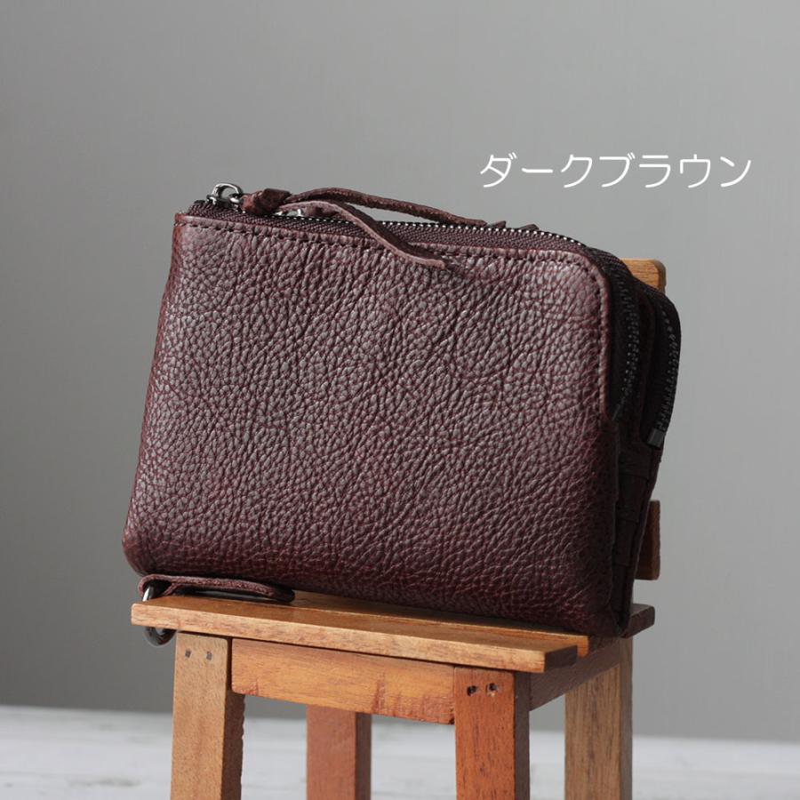 財布 二つ折り財布 ダブルウォレット 小銭入れ2つ 仕切り 家計管理財布